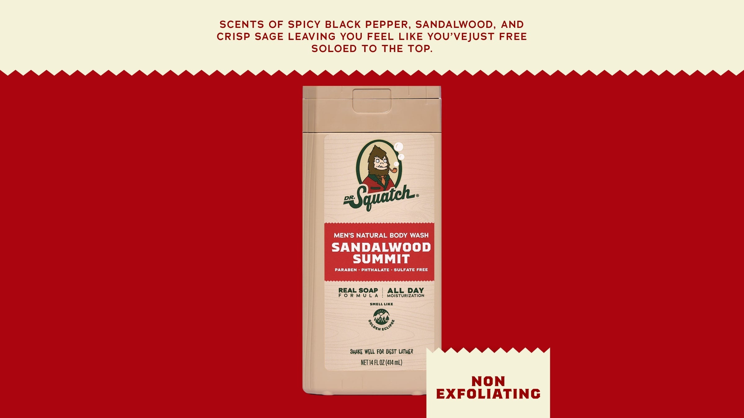 Dr. Squatch Soap 14 oz Sandalwood Summit Body Wash - Image 5