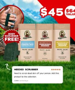 Dr. Squatch Soap 3-Pack Body Wash + FREE Body Scrubber