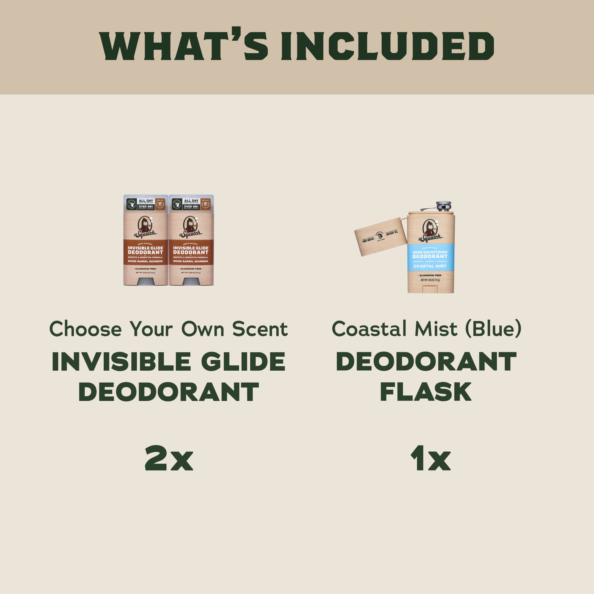 Dr. Squatch Soap 2-Pack Glide + Deo Flask - Image 2