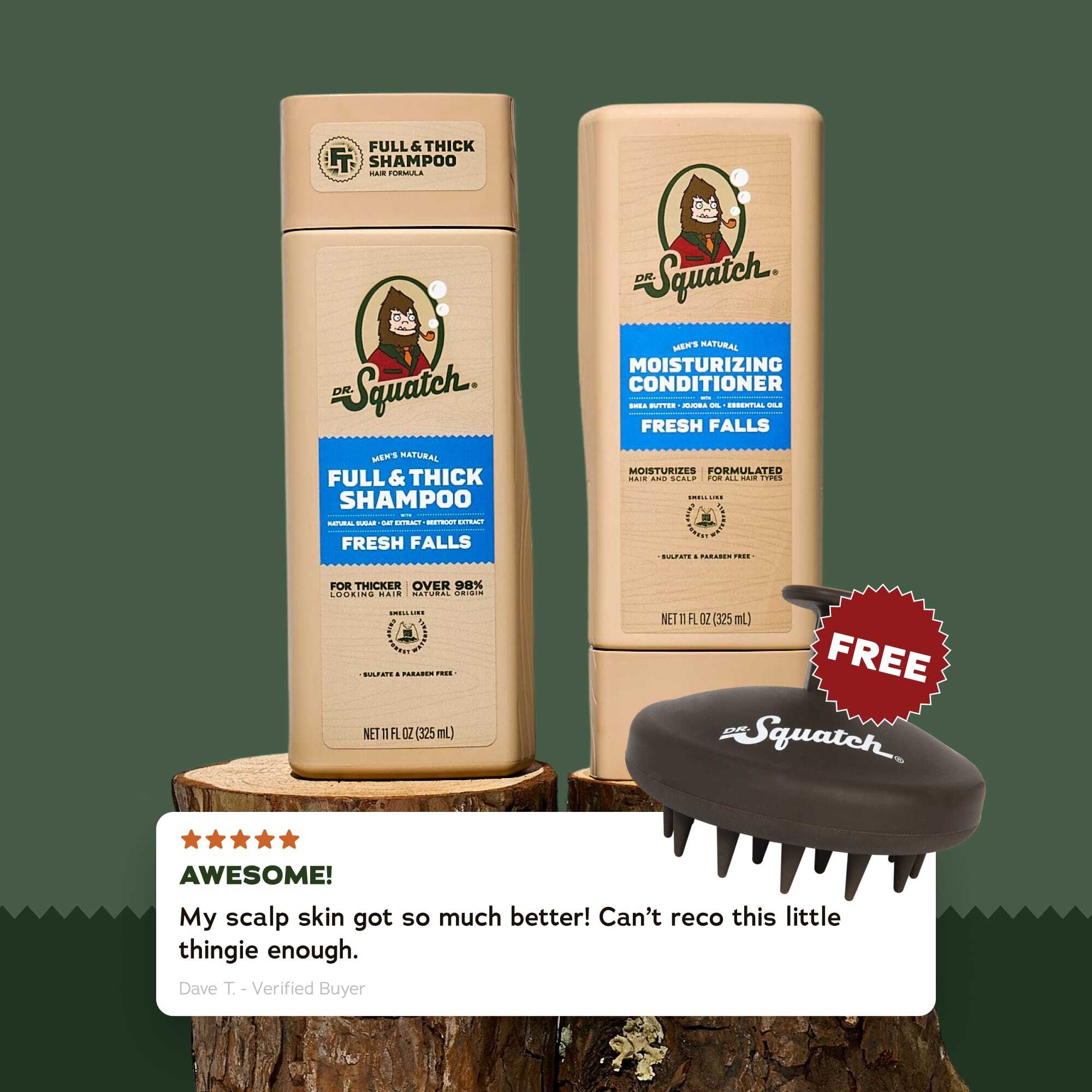 Dr. Squatch Soap Hair Care Kit + FREE Scalp Scrubber