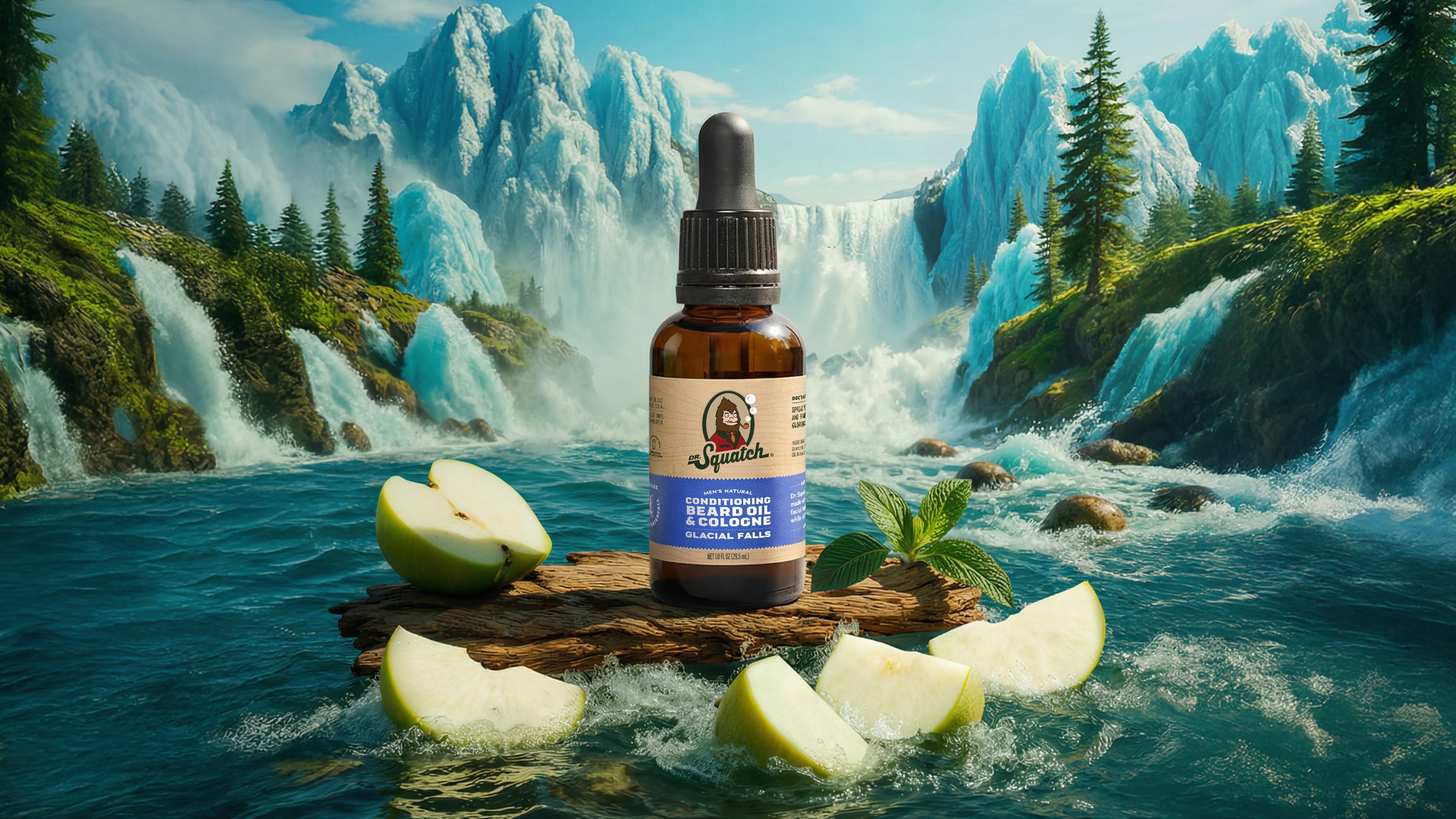 Dr. Squatch Soap Conditioning Beard Oil & Cologne Glacial Falls - Image 2